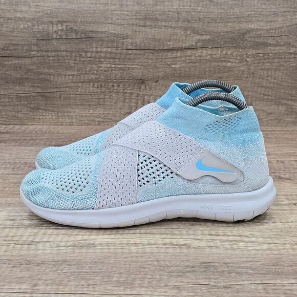 Nike Free RN Motion Flyknit 2017 Women's Size 8 Blue Gray Shoes (880846-402) - Picture 3 of 9